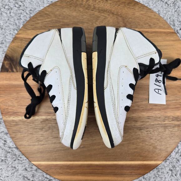 Jordan 2 Retro BT Wing It White Black Casual Daily Sneakers Kids 10c 820222-103 - Picture 7 of 12
